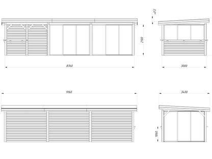 Glass Garden Room Lenna 24.9 m² Set 419 Slide