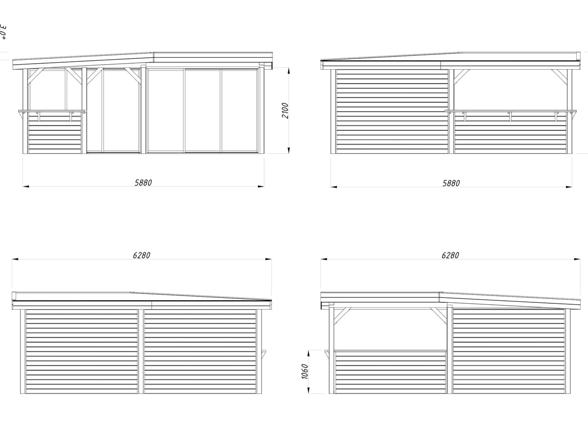 Glass Garden Room Lenna 24.9 m² Set 422 Slide