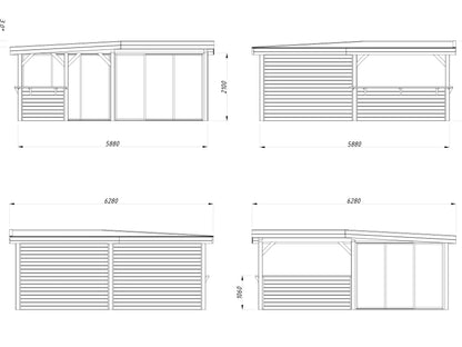 Glass Garden Room Lenna 24.9 m² Set 423 Slide