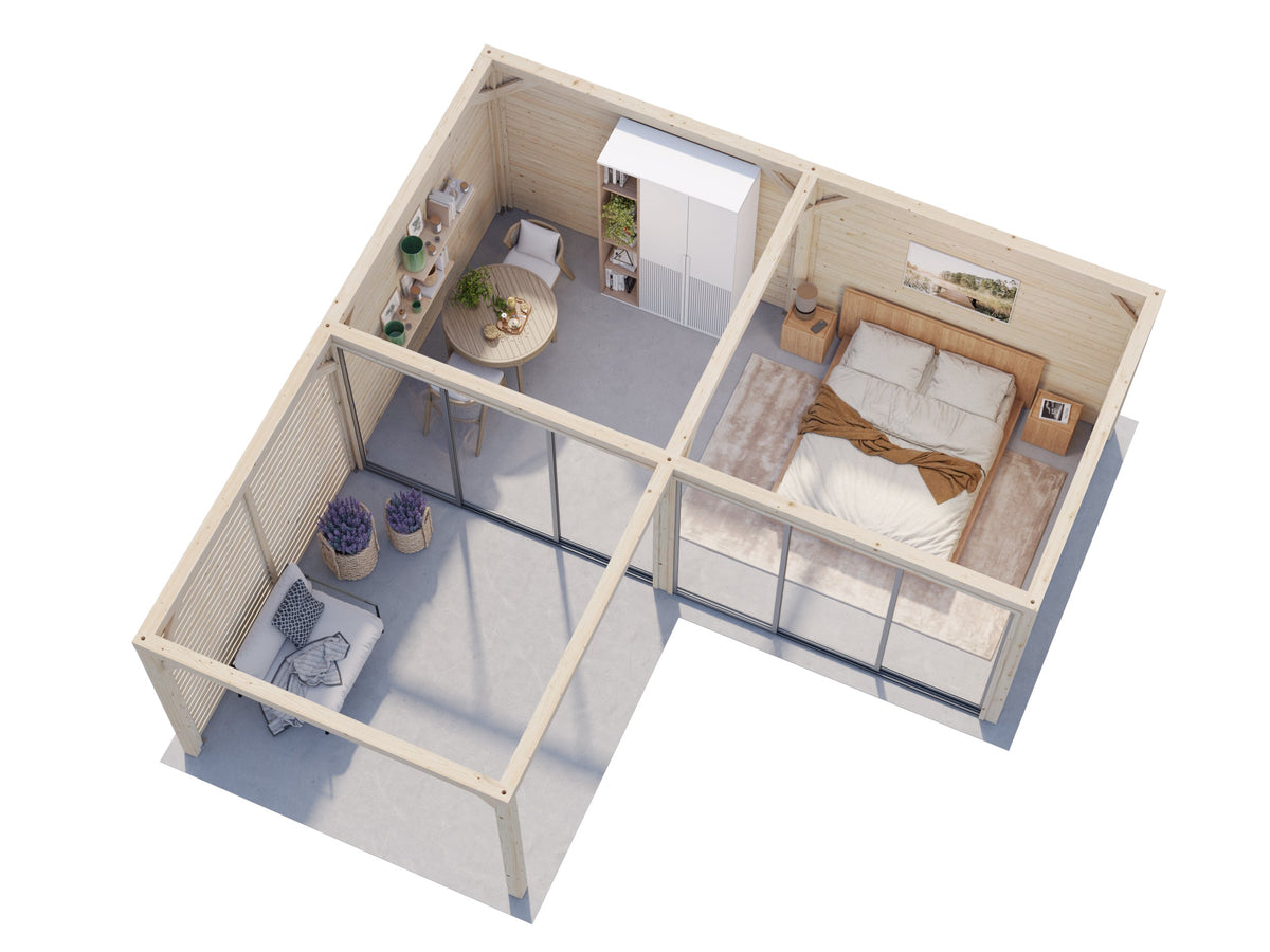 Glass Garden Room Lenna 24.9 m² Set 713 Slide Plus