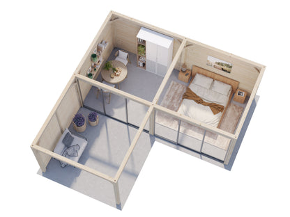 Glass Garden Room Lenna 24.9 m² Set 713 Slide Plus