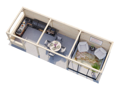 Glass Garden Room Lenna 24.9 m² Set 716 Slide Plus