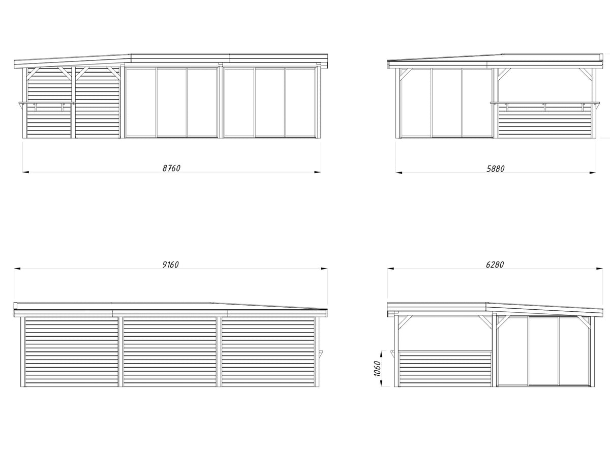 Glass Garden Room Lenna 33.2 m² Set 420 Slide