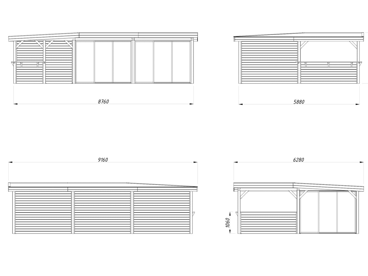 Glass Garden Room Lenna 33.2 m² Set 421 Slide