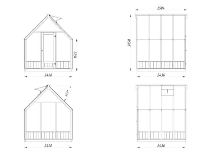 Glasshouse Emilia 5.4 m² (RAL7012)