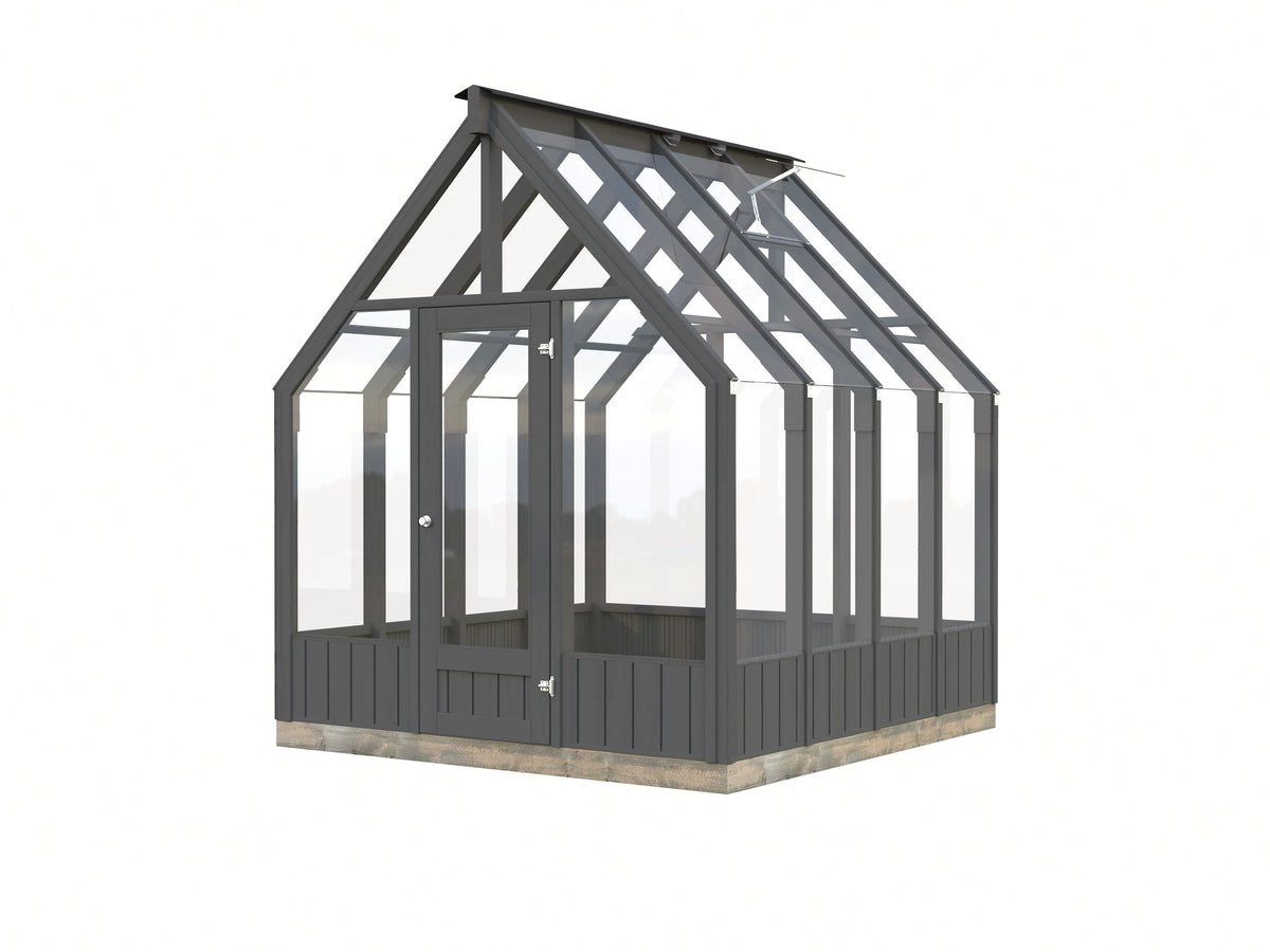 Glasshouse Emilia 5.4 m² (RAL7012), painted grey
