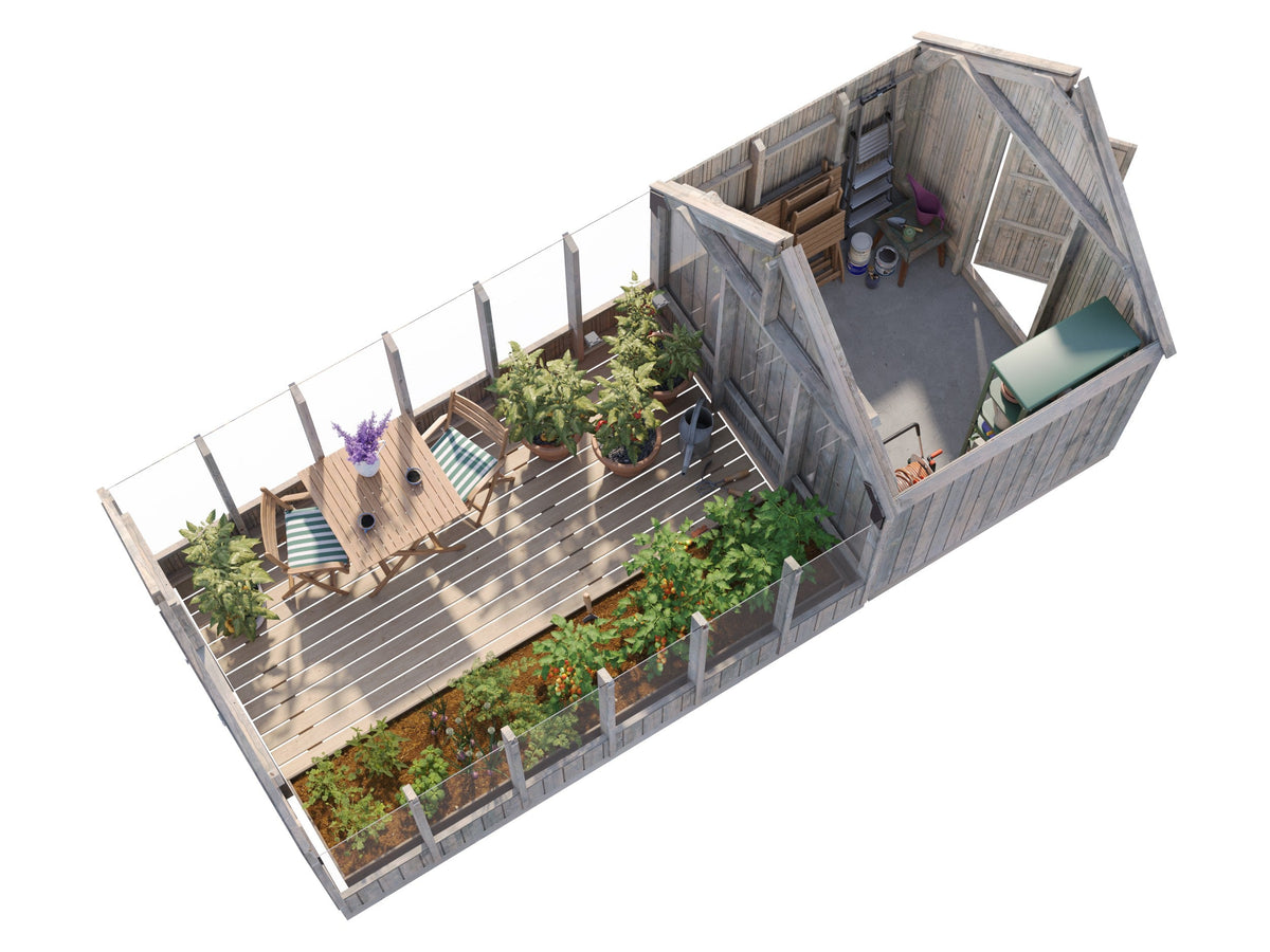 Glasshouse Emilia 8.2+4.0 m²