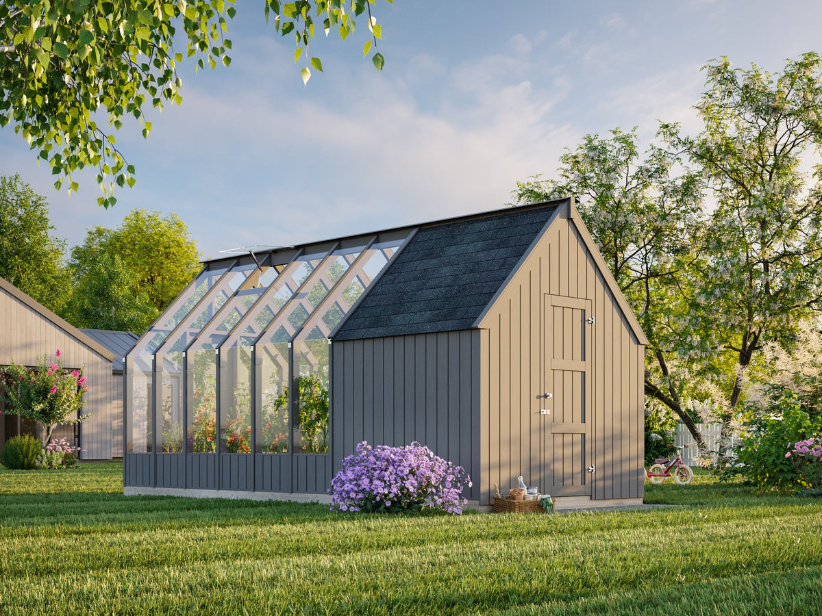 Glasshouse Emilia 8.2+4.0 m² (RAL7012)