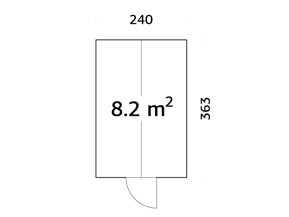 Glasshouse Emilia 8.2 m² (RAL7012)