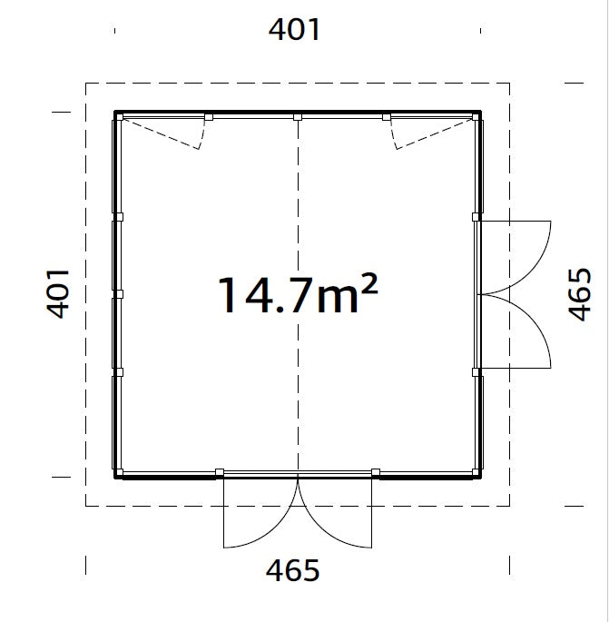 Glasshouse Isabella 14.7 m²