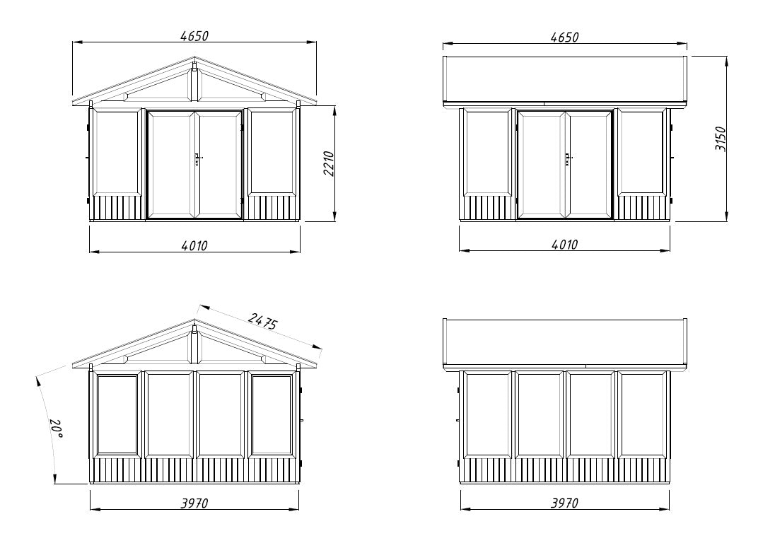 Glasshouse Isabella 14.7 m²