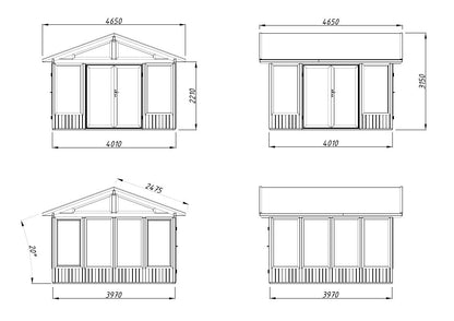 Glasshouse Isabella 14.7 m²
