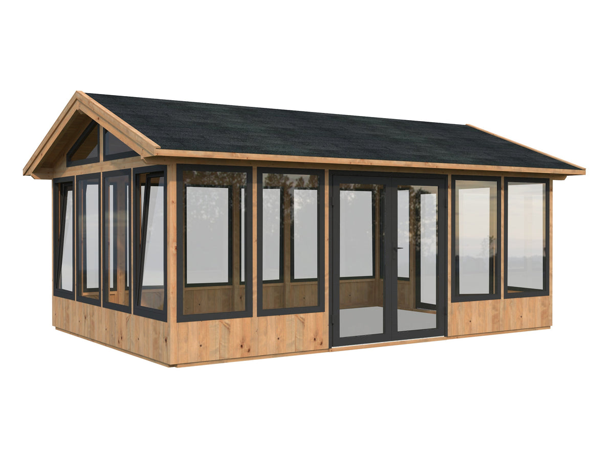 Glasshouse Isabella 22.2 m², brown dip-treated