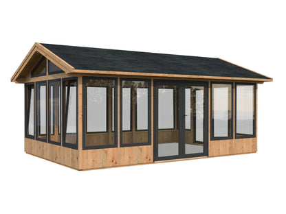 Glasshouse Isabella 22.2 m², brown dip-treated