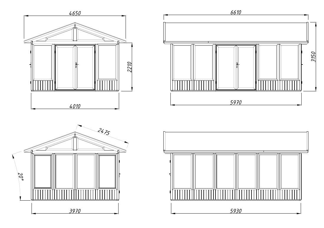Glasshouse Isabella 22.2 m²