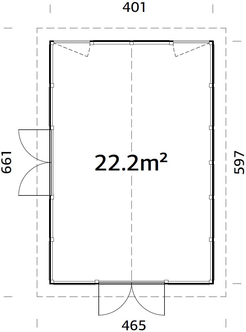 Glasshouse Isabella 22.2 m²