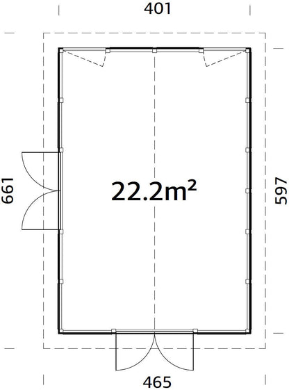 Glasshouse Isabella 22.2 m²