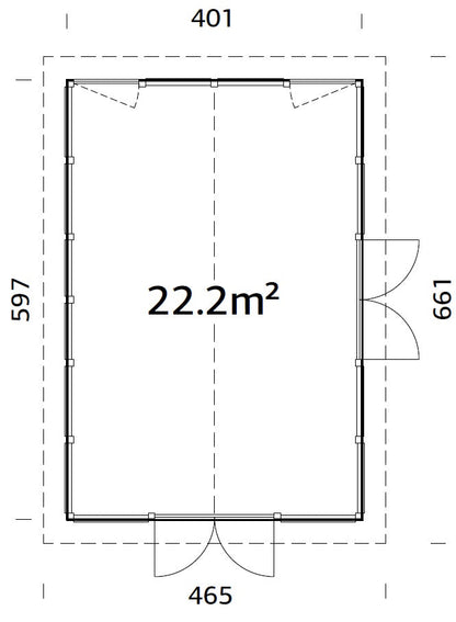 Glasshouse Isabella 22.2 m²