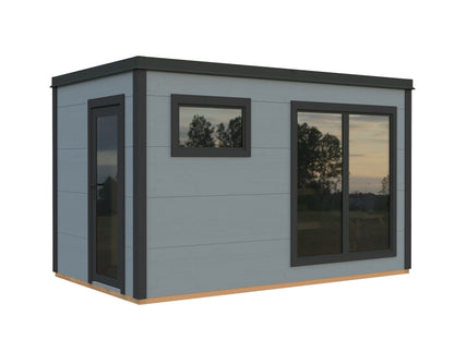 Grace Sauna 8.2 m², light grey with anthracite trim