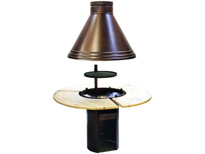 Grill stove with table for BBQ Hut