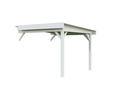 Lenna extra roof with 2 posts, painted white