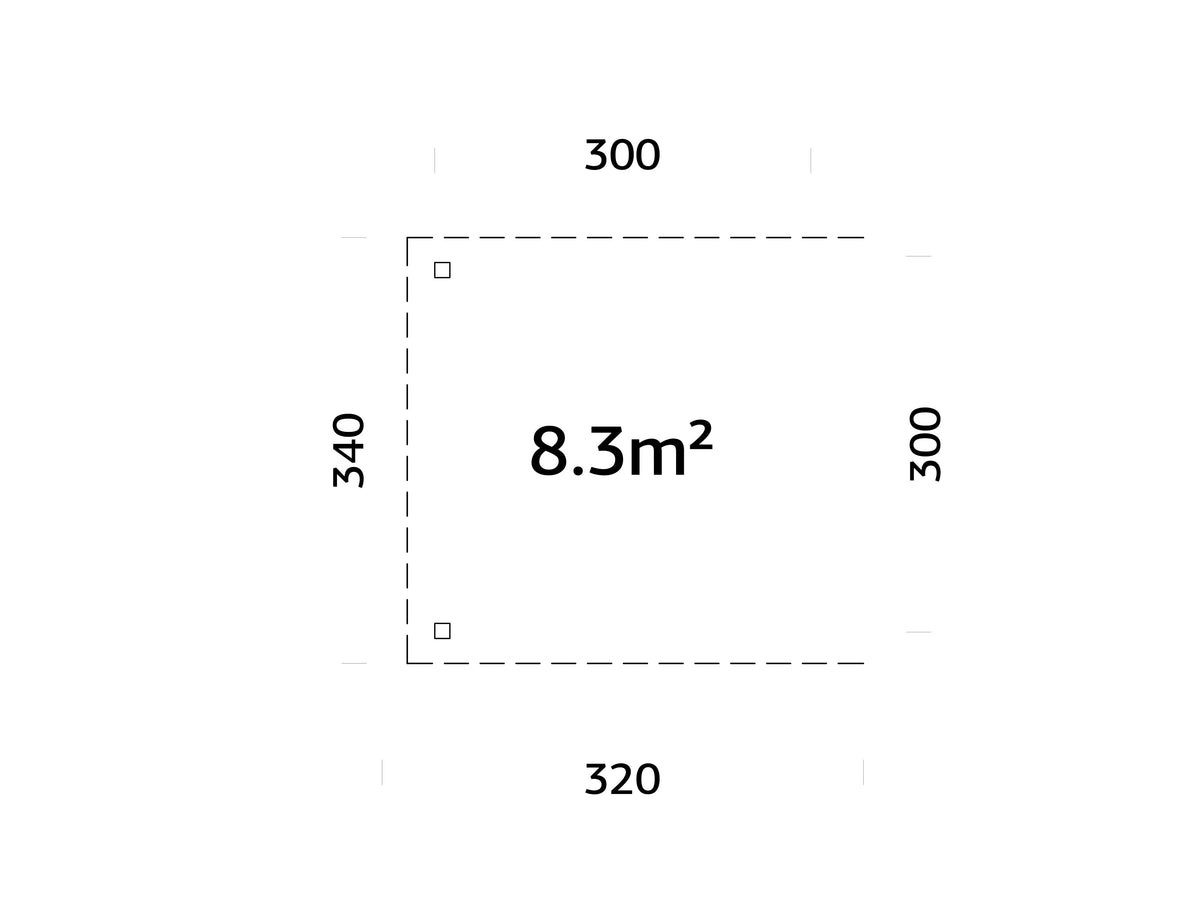 Lenna extra roof with 2 posts