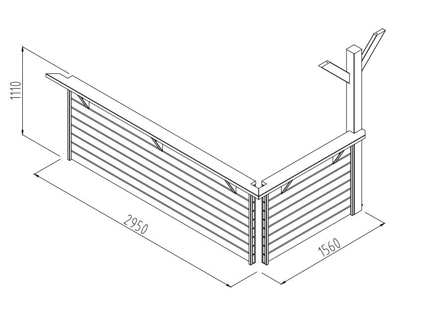 Modular Half-Wall Corner Panel