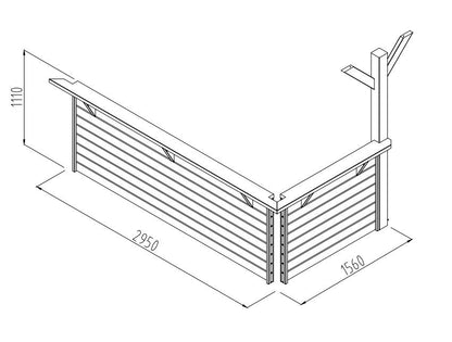 Modular Half-Wall Corner Panel