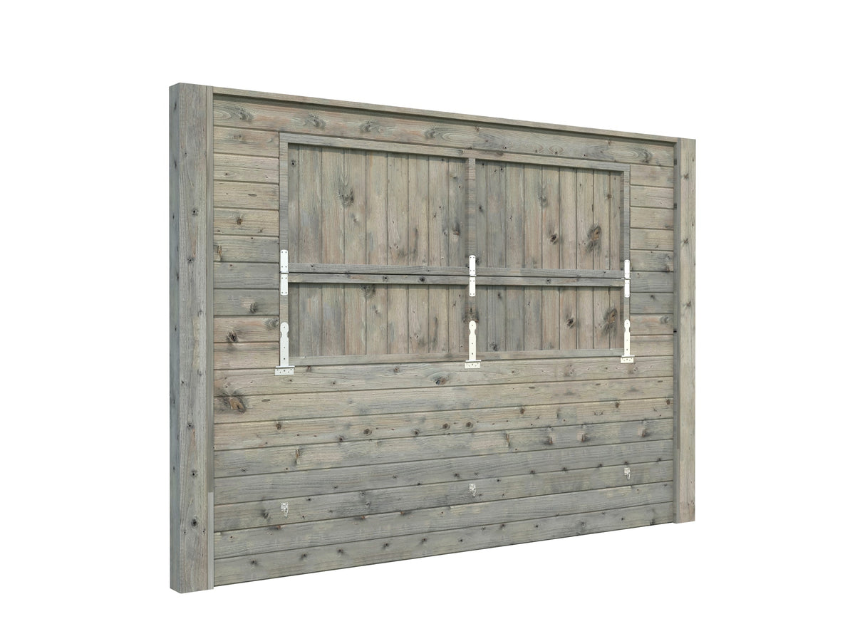 Modular Wall Panel with Hatch, grey dip-treated