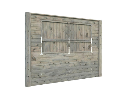 Modular Wall Panel with Hatch, grey dip-treated