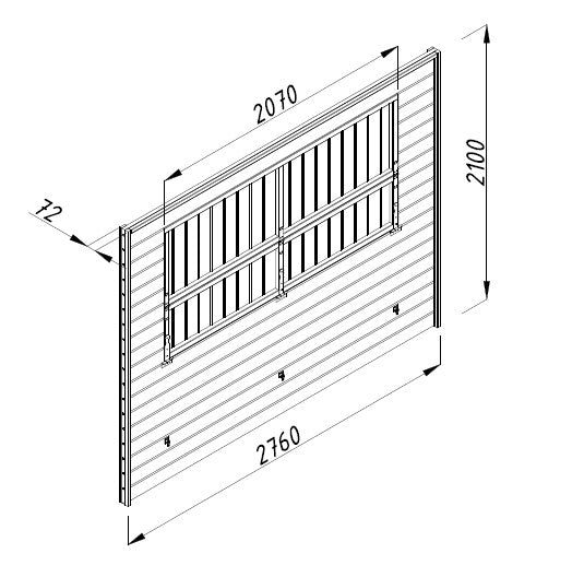 Modular Wall Panel with Hatch