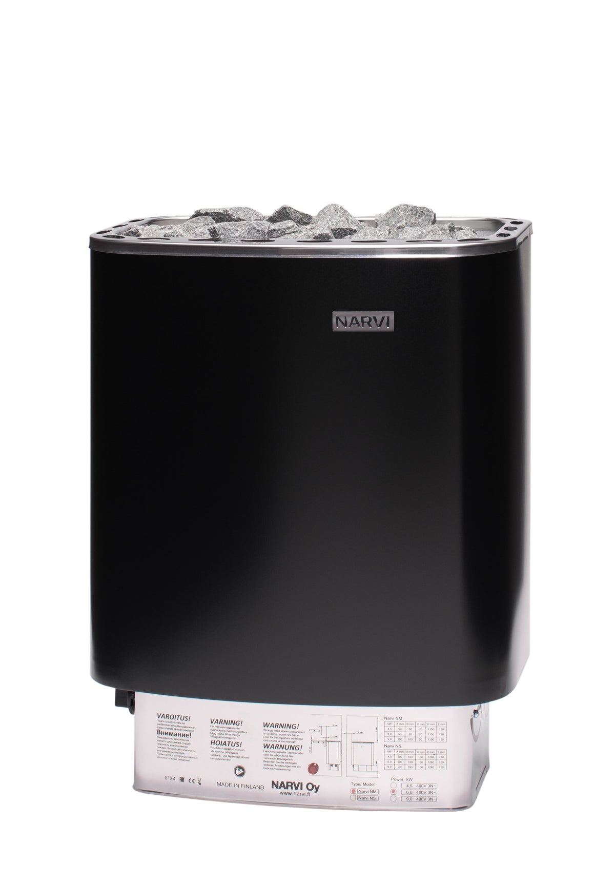 Narvi NM heater 9kW (incl. stones), untreated