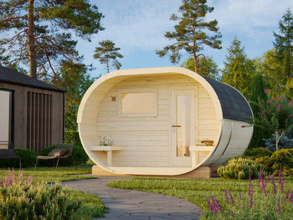 Oval Family Sauna Anette 3.0+1.5 m²
