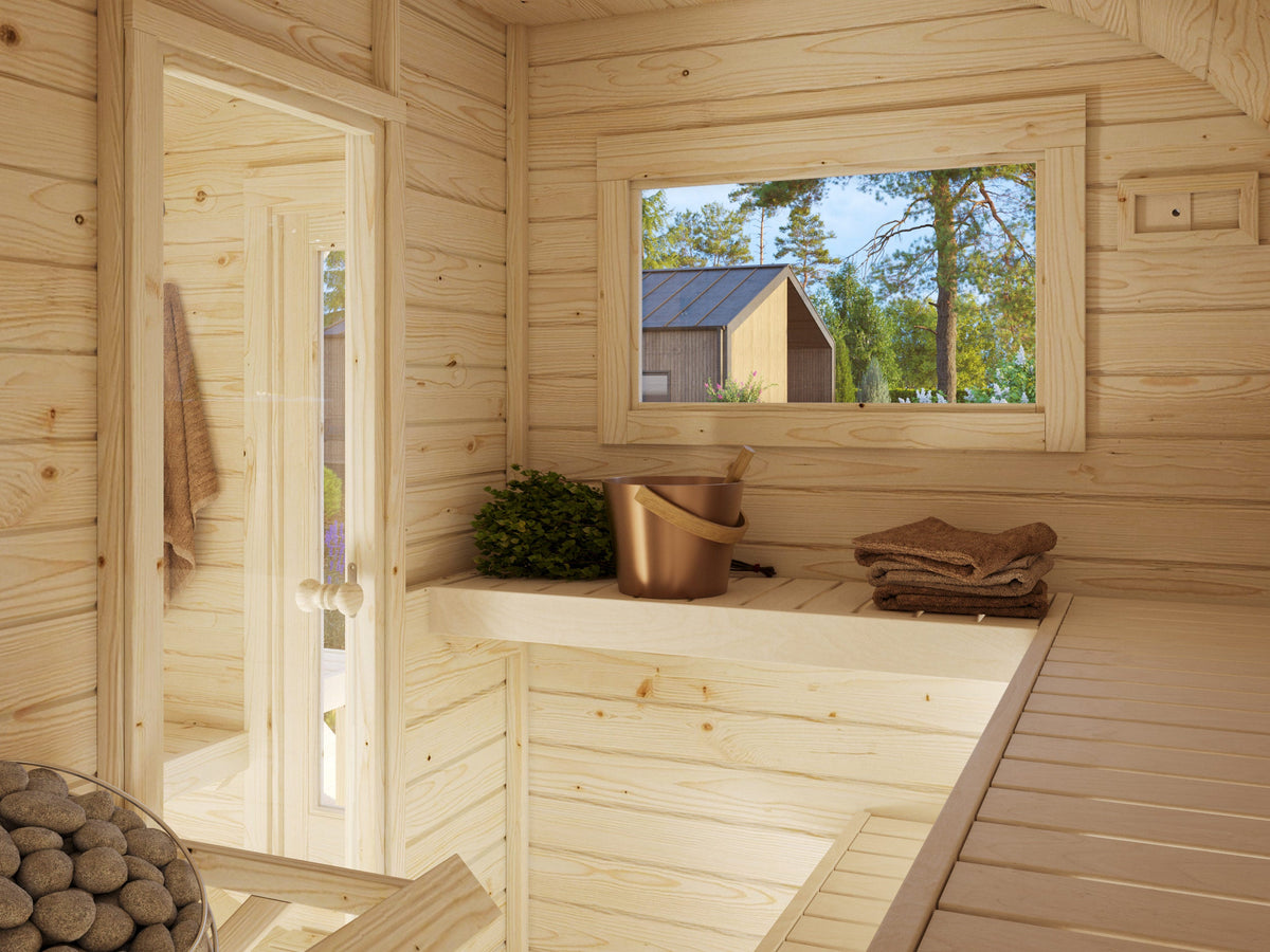 Oval Family Sauna Anette 3.0+1.5 m²