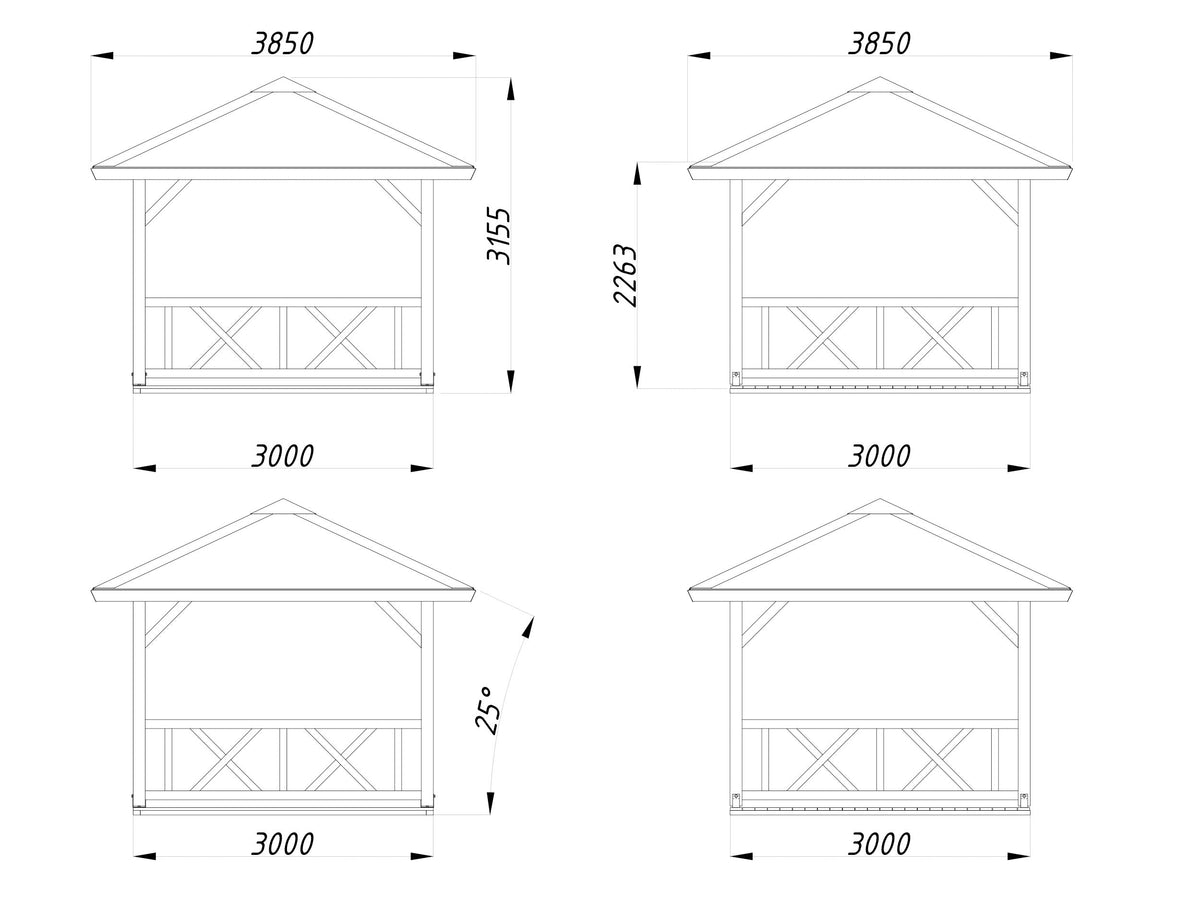 Pergola Betty 9 m²