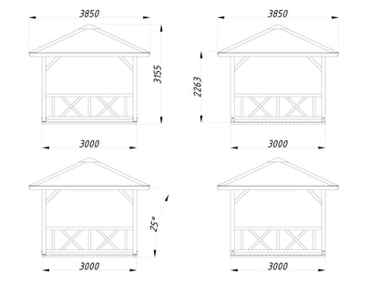Pergola Betty 9 m²