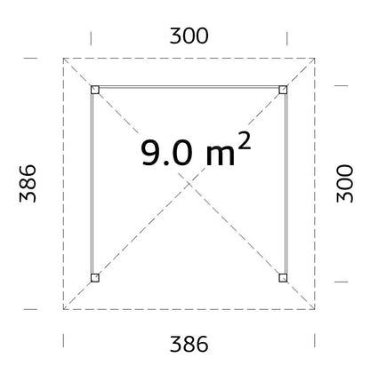 Pergola Betty 9 m²