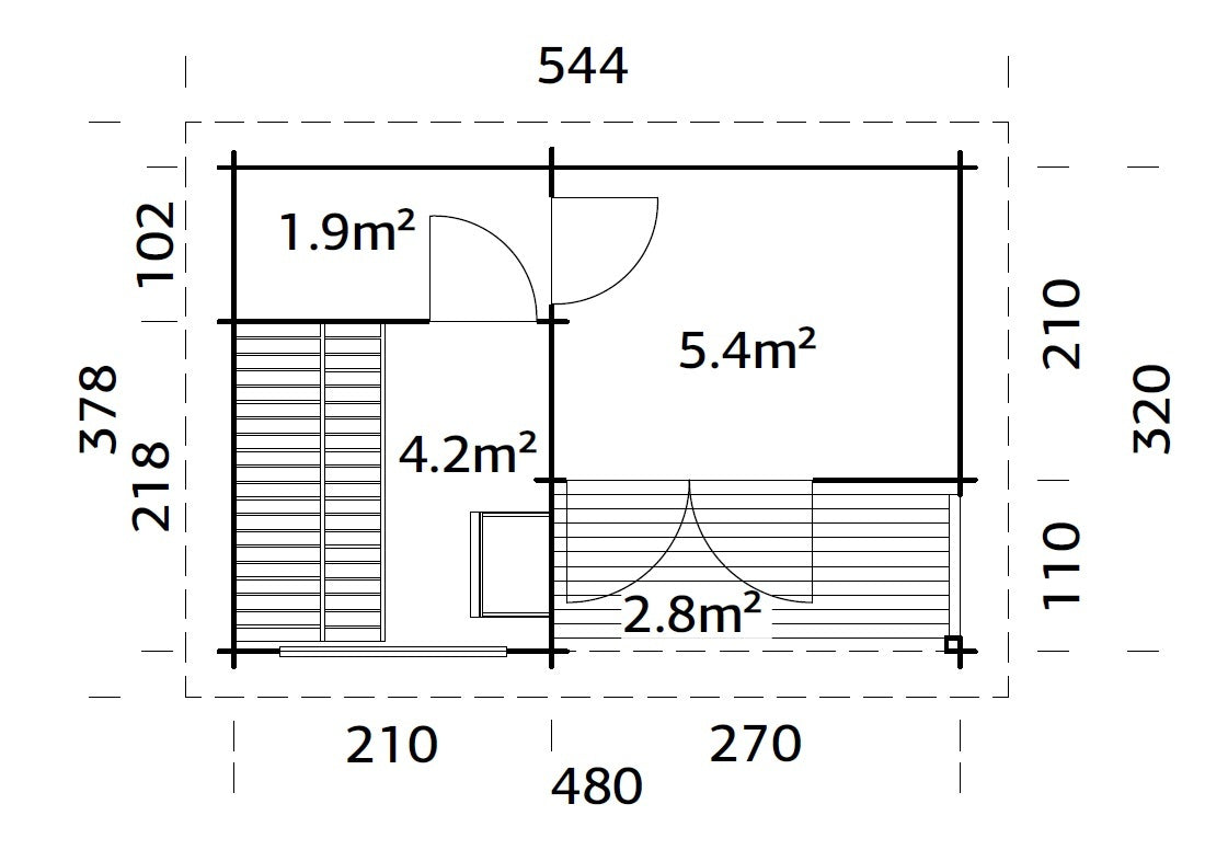 Sauna Sanna 11.5 m²