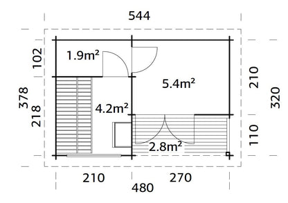 Sauna Sanna 11.5 m²
