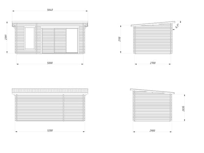 Sauna Sanna 12.8 m² Slide
