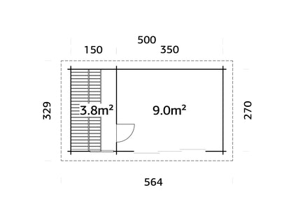 Sauna Sanna 12.8 m² Slide