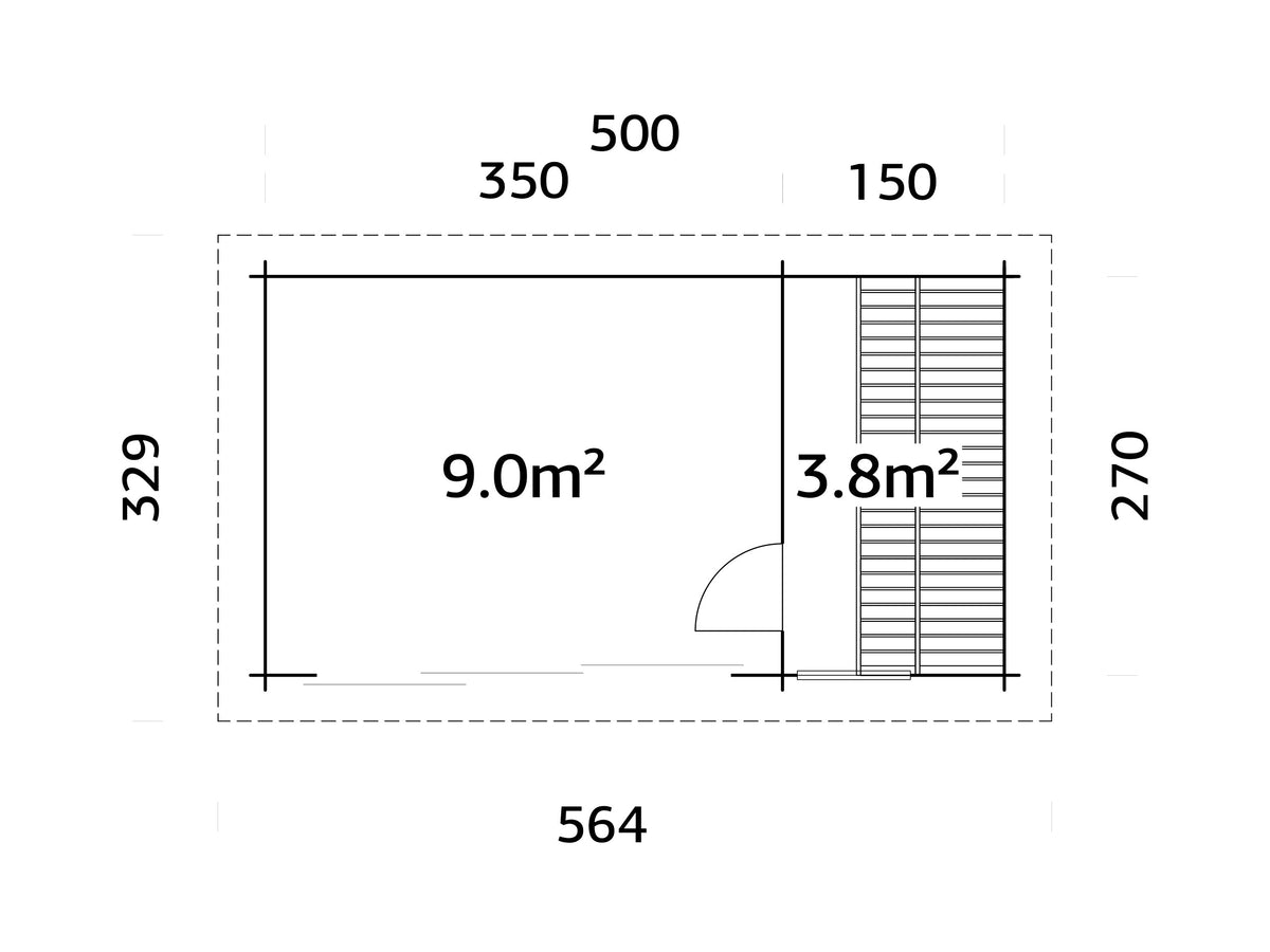 Sauna Sanna 12.8 m² Slide