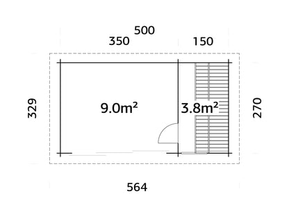 Sauna Sanna 12.8 m² Slide