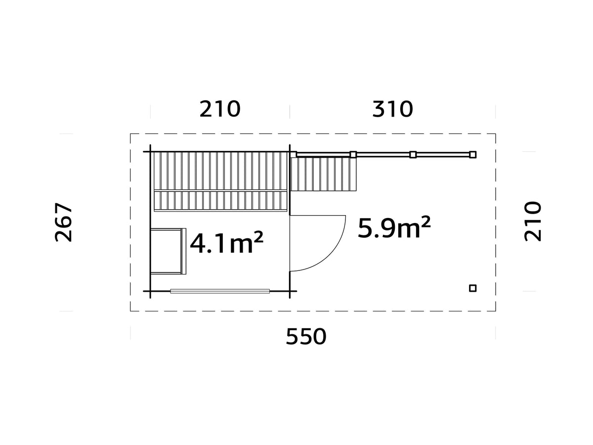 Sauna Sanna 4.1+5.9 m²