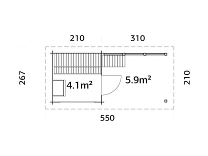 Sauna Sanna 4.1+5.9 m²