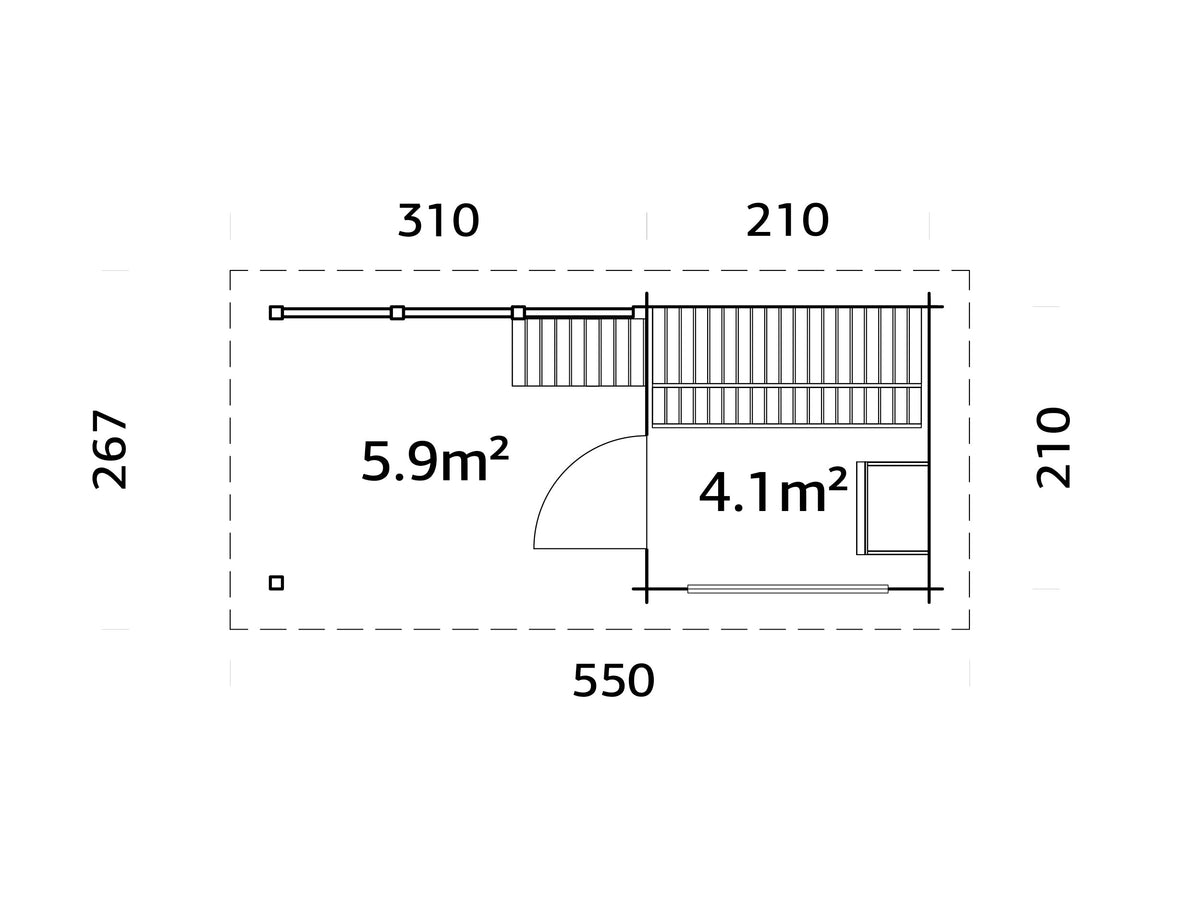 Sauna Sanna 4.1+5.9 m²