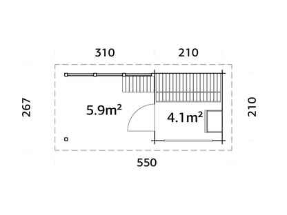 Sauna Sanna 4.1+5.9 m²