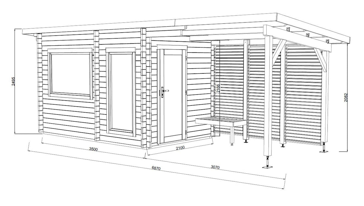 Sauna Sanna 6.8+5.9 m²