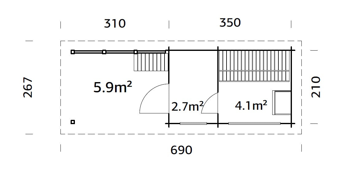 Sauna Sanna 6.8+5.9 m²