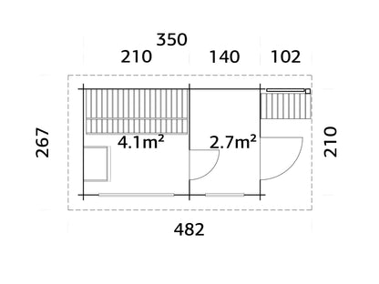 Sauna Sanna 6.8 m²